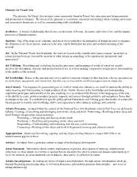 Glossary for Visual Arts
