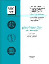 Intelligence Testing and Cultural Diversity: Concerns, Cautions, and Considerations