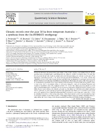Ka from Temperate Australia E a Synthesis from the Oz-INTIMATE Workgroup