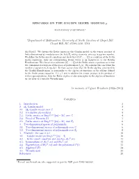 REMARKS on the GAUDIN MODEL MODULO P ⋆Department Of