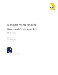 Technical Memorandum Overhead Conductor Rail D2 ‐ Subway