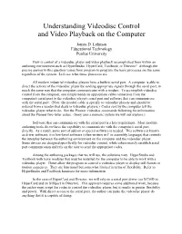 Videodisc Control and Video Playback on the Computer