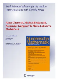 Well-Balanced Schemes for the Shallow Water Equations with Coriolis Forces