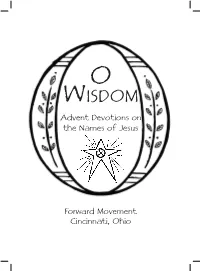 Wisdom Advent Devotions on the Names of Jesus