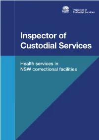 Inspector of Custodial Services