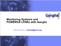 Monitoring Systems and POWER5/6 Lpars with Ganglia