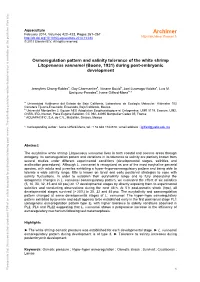 Osmoregulation Pattern and Salinity Tolerance of the White Shrimp of Thewhite Tolerance Salinity and Pattern Osmoregulation
