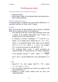 Reciprocal Lattice-1.Pdf