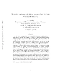Rotating Metrics Admitting Non-Perfect Fluids in General Relativity
