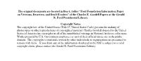 Ford Foundation Information Paper on Veterans, Deserters, and Draft Evaders” of the Charles E