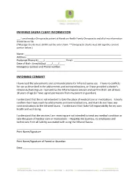 Infrared Sauna Consent Form
