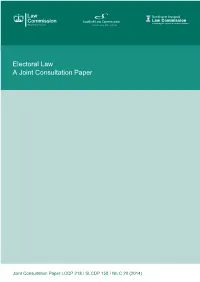Joint Consultation Paper on Electoral