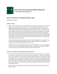 Preservation and Conservation (PAC) Programme Frequently Asked Questions