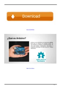 Que E Un Arduino