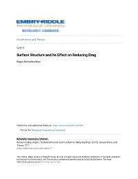 Surface Structure and Its Effect on Reducing Drag