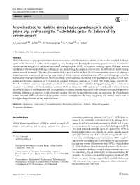A Novel Method for Studying Airway Hyperresponsiveness in Allergic Guinea Pigs in Vivo Using the Preciseinhale System for Delivery of Dry Powder Aerosols