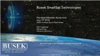 Busek Propulsion Systems