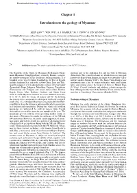 Chapter 1 Introduction to the Geology of Myanmar