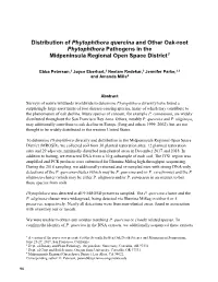 Distribution of Phytophthora Quercina and Other Oak-Root Phytophthora Pathogens in the Midpeninsula Regional Open Space District1