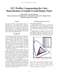 ICC Profiles Compensating the Color Reproductions of Liquid Crystal Display Panel