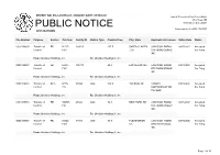 Public Notice &gt;&gt; Licensing and Management System Admin &gt;&gt;