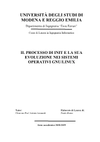 Università Degli Studi Di Modena E Reggio Emilia