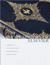 A Short History of Elsevier