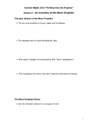 An Overview of the Minor Prophets