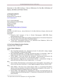 Asia As Reference for the (Re-) Definition of Spaces, Identities and Power Orders