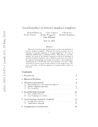 Local Homology of Abstract Simplicial Complexes