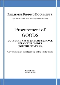PHILIPPINE BIDDING DOCUMENTS (As Harmonized with Development Partners)