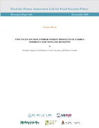 The Value of Non-Timber Forest Products in Zambia: Indirect and Non-Use Benefits