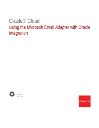Using the Microsoft Email Adapter with Oracle Integration