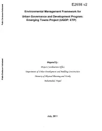 Environmental Management Framework for Urban Governance
