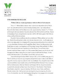 For Immediate Release