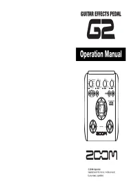 G2 Operation Manual (1 MB Pdf)