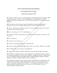 Interview with Elizabeth Bradley Heffelfinger