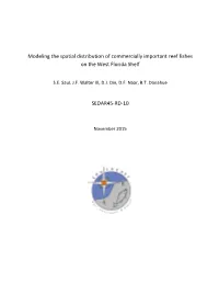 Modeling the Spatial Distribution of Commercially Important Reef Fishes on the West Florida Shelf