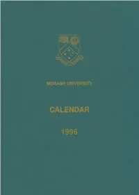 1995 Monash University Calendar Part 1