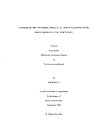 An Order Estimation Based Approach to Identify Response Genes