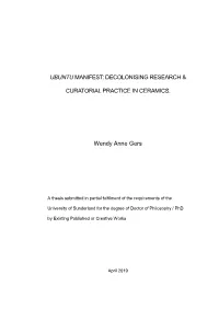 Decolonising Research & Curatorial Practice In