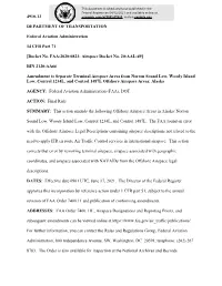 Docket No. FAA-2020-0823; Airspace Docket No