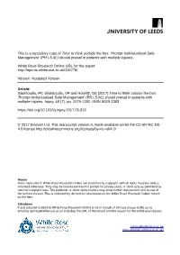 'Prompt-Individualised-Safe Management' (PR.ISM)