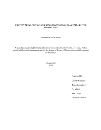 Protest Mobilization and Democratization in a Comparative Perspective
