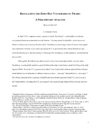 Regulating the Zero-Day Vulnerability Trade: A