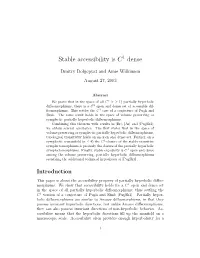Stable Accessibility Is C1 Dense