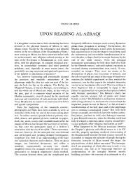 Upon Reading Al-Azraqi
