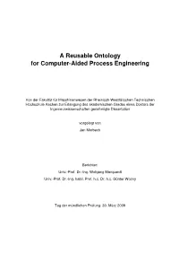 A Reusable Ontology for Computer-Aided Process Engineering