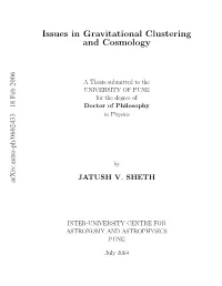 Issues in Gravitational Clustering and Cosmology