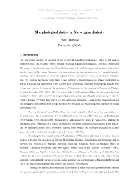 Morphological Dative in Norwegian Dialects
